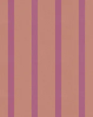 Pinstriped Wallpaper - Peony
