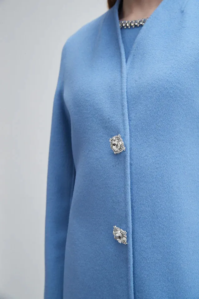 Plt6007 Light Blue Lady Coat