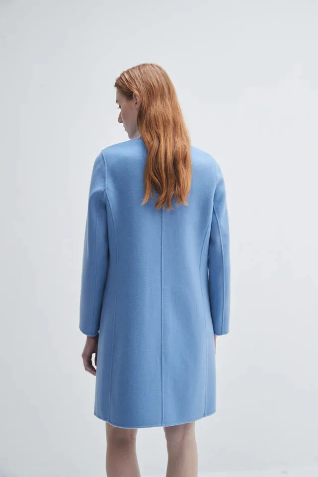 Plt6007 Light Blue Lady Coat