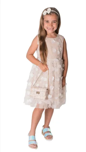 Popatu Baby & Little Girl's 3D Floral Overlay Dress
