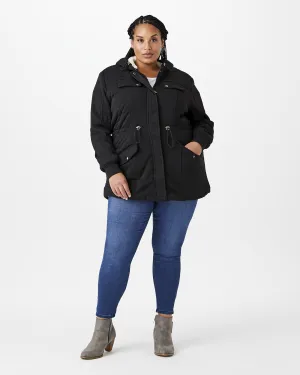 Primrose Quilted Hooded Jacket | Black