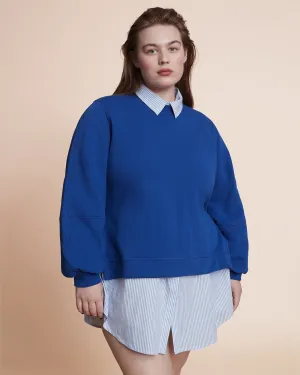 Puff Sleeve Sweatshirt | BLUE