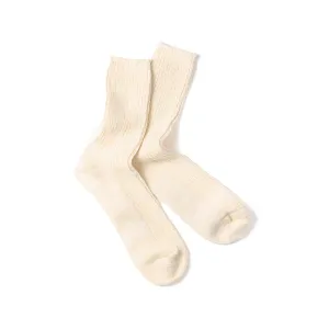 Recycled Cotton Marl Socks - Raw White