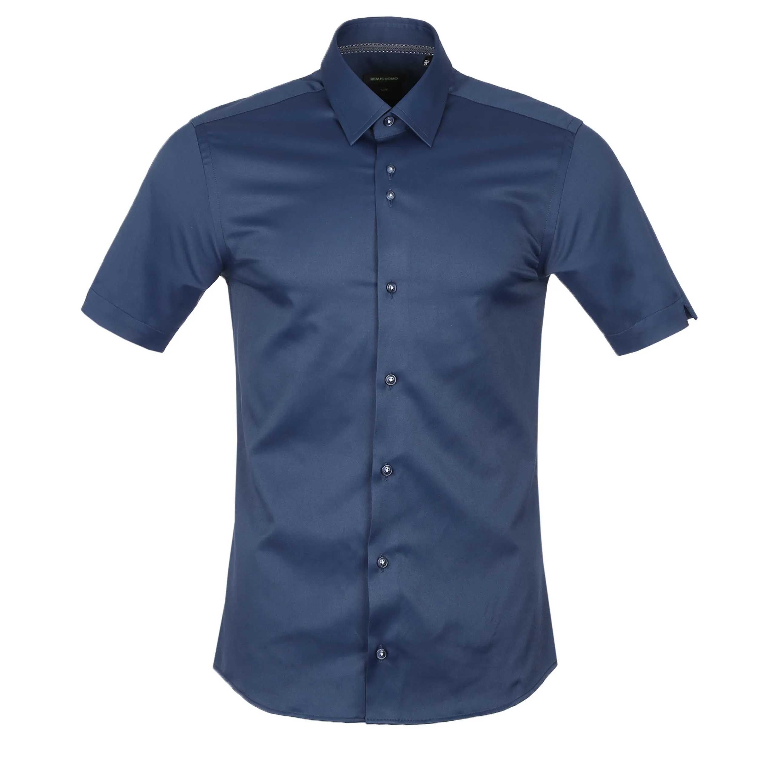 Remus Uomo 2 Way Stretch SS Shirt in Navy