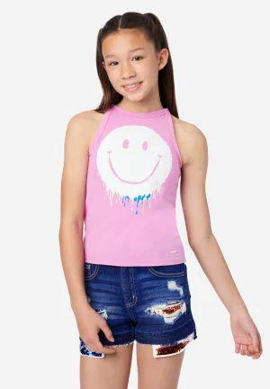 Ribbed High Neck Tank