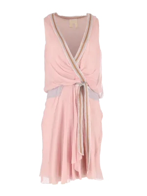 romantic sleeveless wrap dress