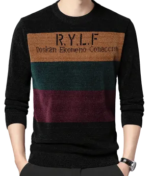 R.Y.L.F Letter Polyester Long Sleeves Knitwear