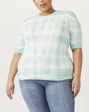 Sally Sweater Top | Light Blue / White