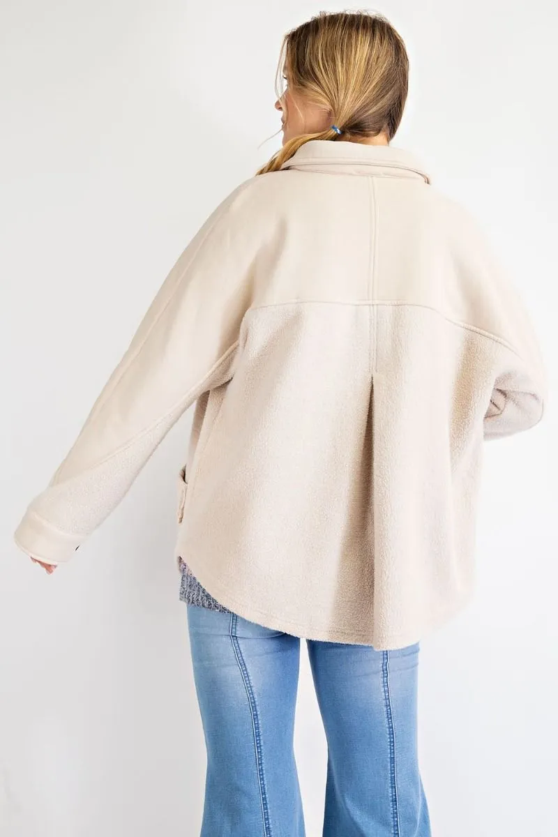 Search For Joy Brushed Button Down Jacket