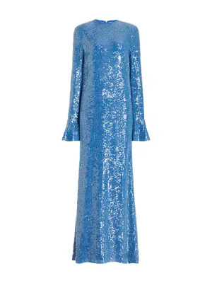 Sequin Flare Sleeve Dress