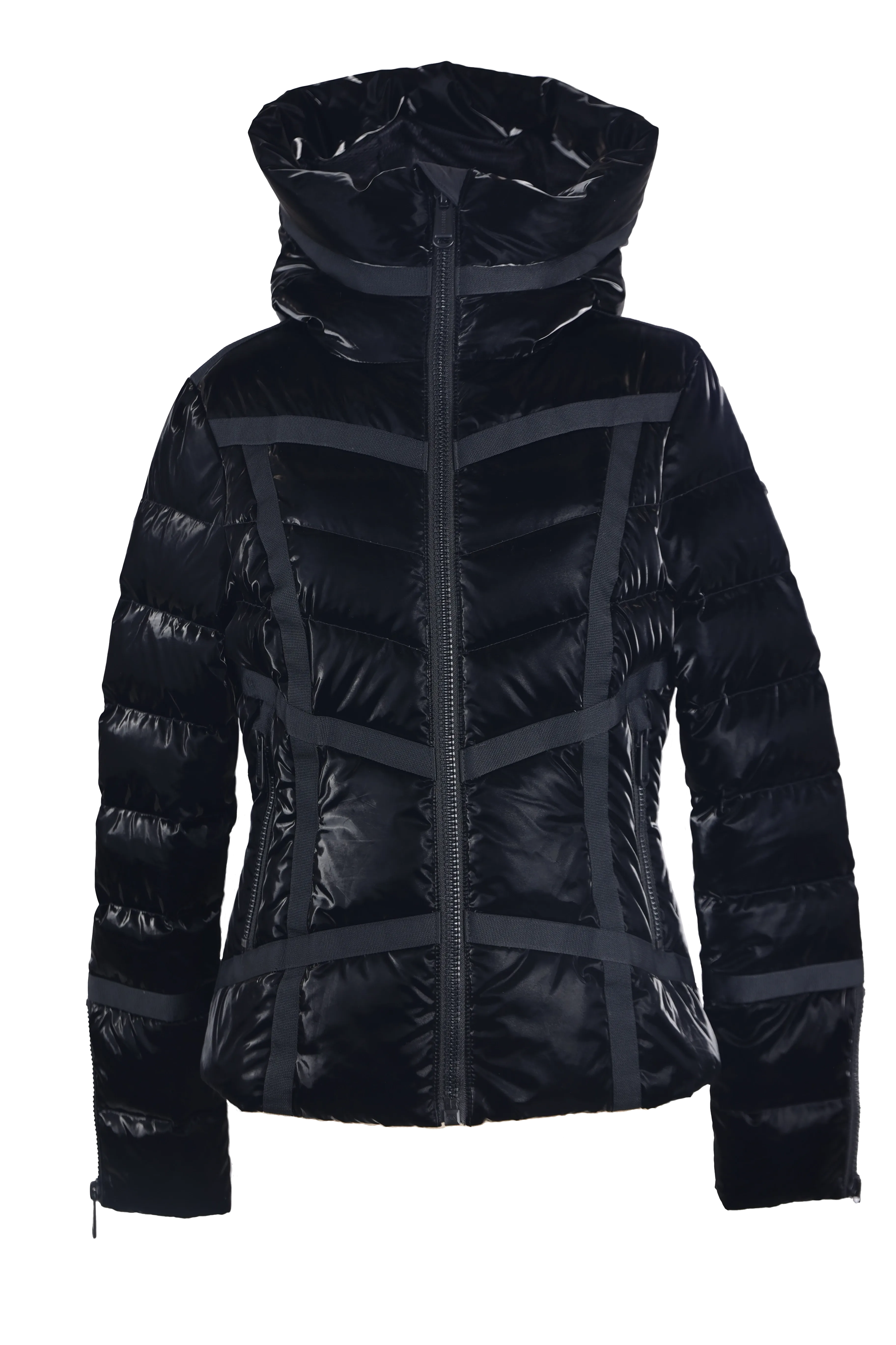 Shiny Quilted Down Ski Jacket