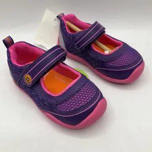 Size 5.5: Pediped Grip-n-Go Racer PURPLE PINK Velcro Mary Jane Shoes NEW