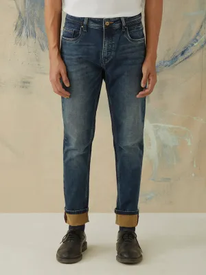 Skinny Fit Navy Plain Jeans