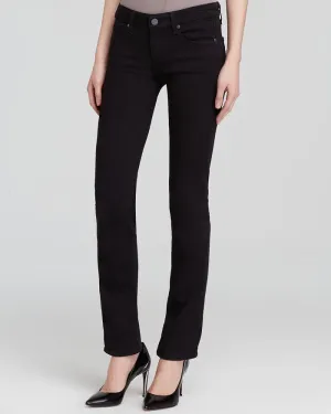 Skyline Mid Rise Straight Leg In Black Shadow Jeans