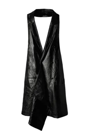 Sleeveless Leather Jacket