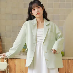 Slimming Embroidery Loose Fit Blazer
