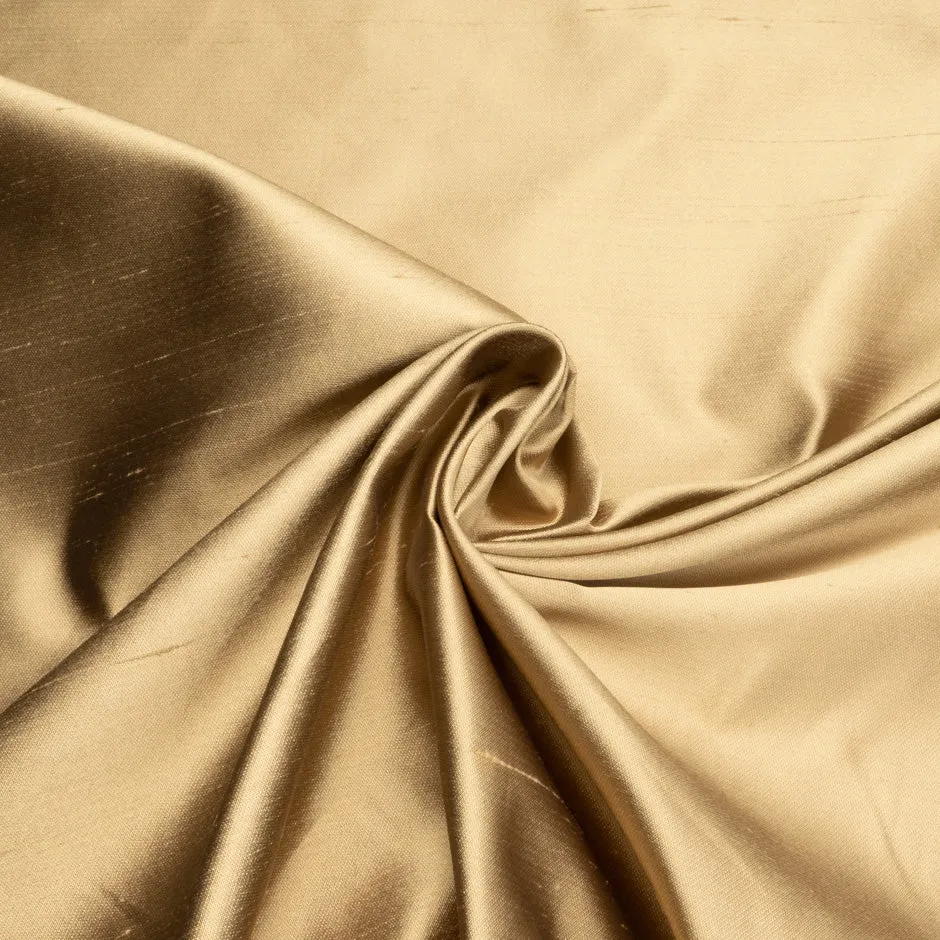 Soft Gold Pure Silk Shantung