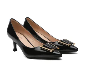 TARRAMARRA Low Heel with Metal Buckle Décor Women Leather Shoes Lydia