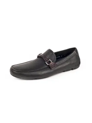 Textured Calfskin Granprix Drivers - Black