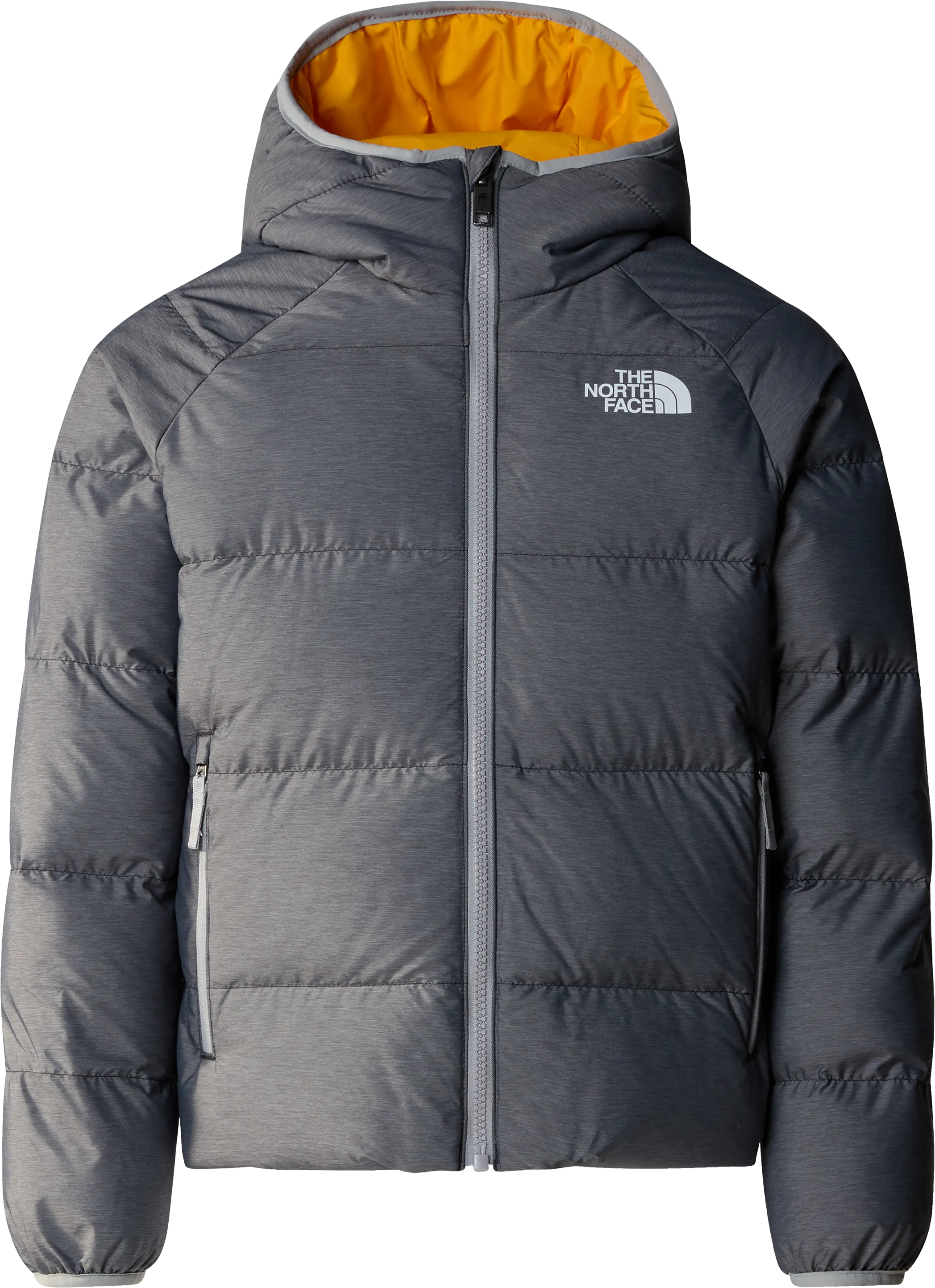 The North Face Boys&#x27; Reversible North Down Hooded Jacket TNF Medium Grey Heat | Buy The North Face Boys&#x27; Reversible North Down Hooded Jacket TNF Medium Grey Heat here | Outnorth