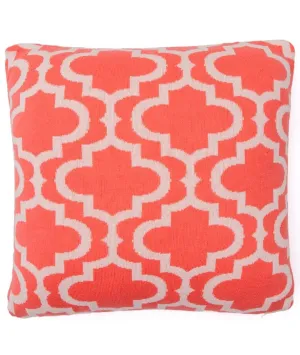 Theresa Cotton Knitted Decorative French Pink Color 16 x 16 Inches Cushion Cover