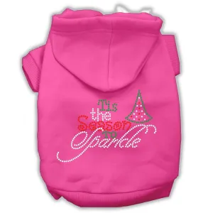 Tis The Season To Sparkle Rhinestone Dog Hoodie Bright Pink S (10)