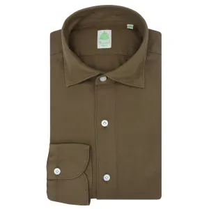 Tokyo slim fit cotton and cashmere sports shirt