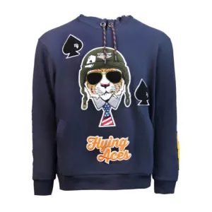 Top Gun Flying Aces Pullover Hoodie Blue