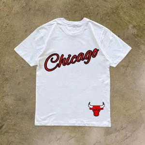 Trendy Bulls Print Vintage Short Sleeve T-Shirt
