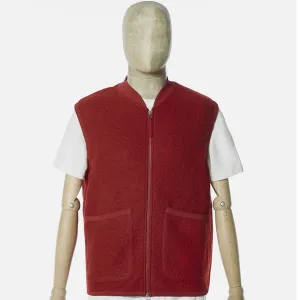 Universal Works Zip Waistcoat Red