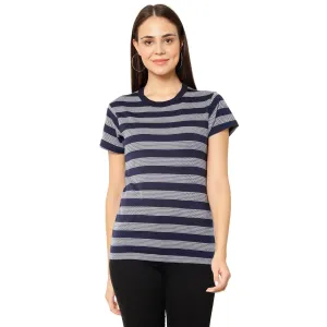 Vimal Jonney Dark Blue Color T-shirt For Women