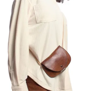 Vintage 1960s Leather Mini Crossbody Pouch
