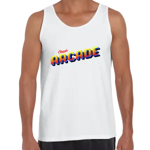 Vintage Arcade Sign Retro 80's Style Crew Neck Tank Top