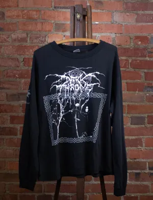 Vintage Darkthrone Under A Funeral Moon Long Sleeve Concert T Shirt 1993 Black XL