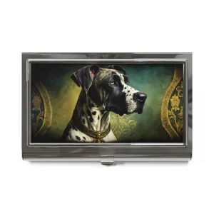Vintage Victorian Great Dane Business Card Holder