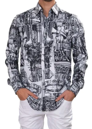 White Black Heritage Silky Shirt