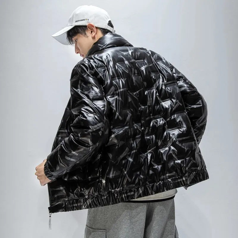 White Duck Down Warmth Printed Casual Down Jacket