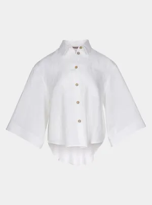White Heavy Linen Shirt Perfect Days