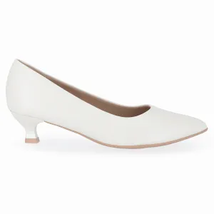 White Nappa Ladies Pumps (740.016)