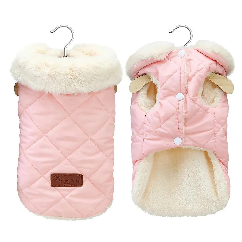 Winter Fur Collar Chihuahua Dog Cat Jacket