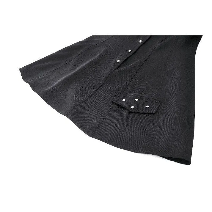 Women's Gothic Turn-down Collar Cutout Homecoming Dress