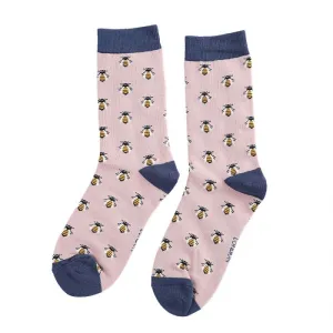 Women's Honey Bee Socks - Dusky Pink