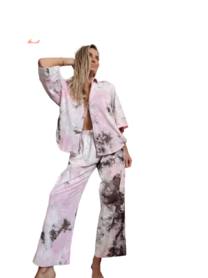 Women's Long Sleeve -Tie dye Comfortable Pajama set