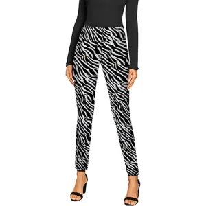 Women's Office Leggings Skinny Trousers With Print