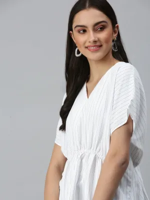 Women's Striped White Top