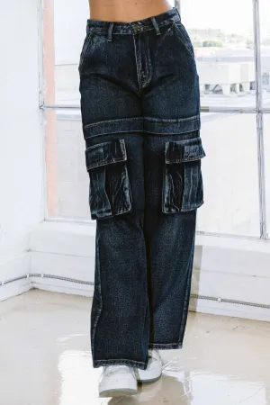 Y2K Winter Cargo Wide Leg Jeans